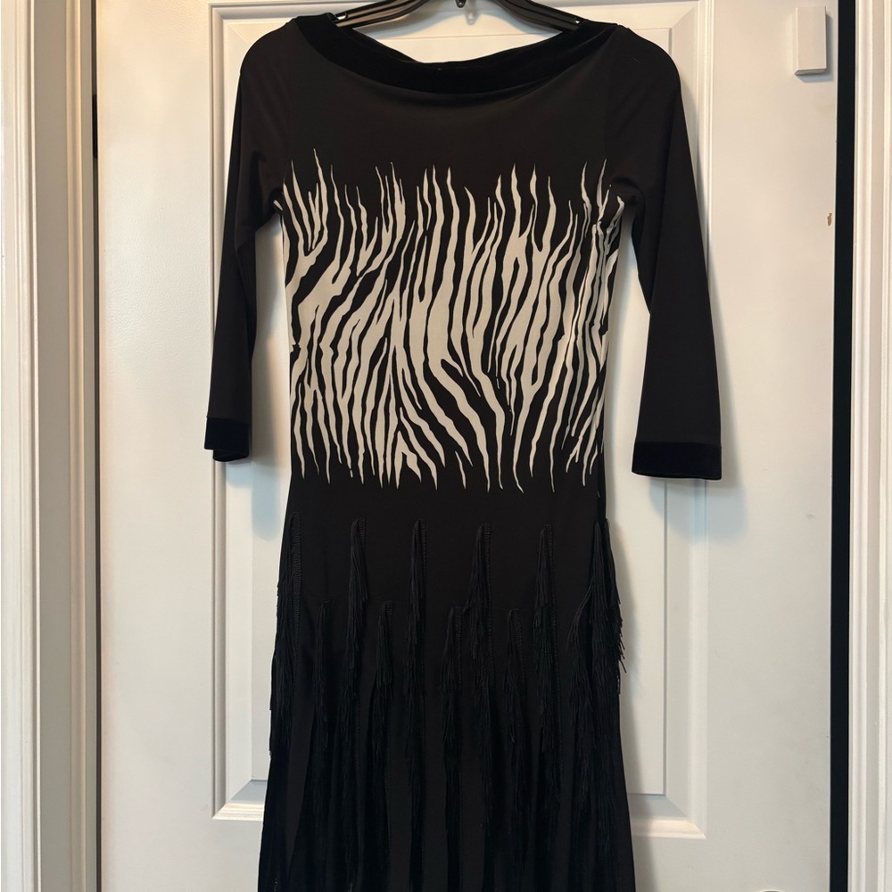 Elegant Black and White Women's Dress